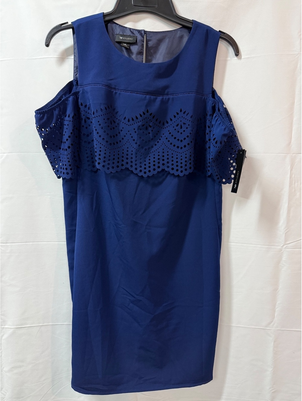 AB Studio Navy Blue Cold Shoulder Dress Size 10